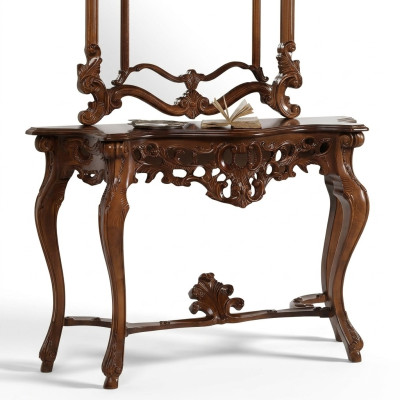 Tavolo consolle in legno di design Tavolo da console di lusso Consolle italiane di lusso Mobili italiani