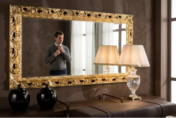 Mobili italiani classici da designer specchio da parete in legno dorato mobili nuovi