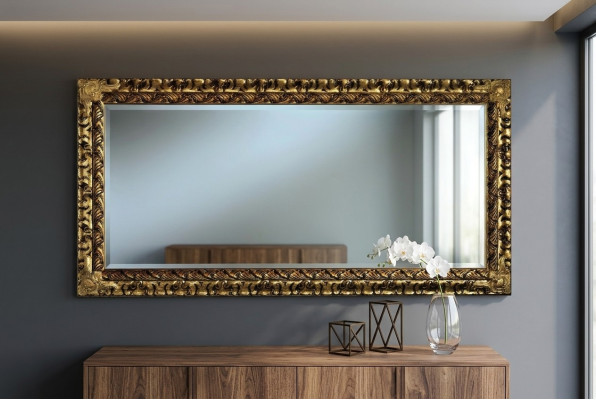 Specchio italiano classico design di mobili designer specchio da parete in legno oro nuovo xxl.