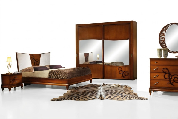 Letto Letti matrimoniali Letto moderno Struttura letto Letti Cornice letto Legno Hotel Design Nuovo
