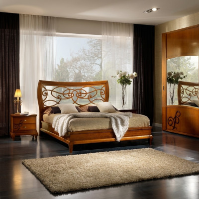 Letto Imbottito Design di lusso Letti Matrimoniali Letto d'Hotel Struttura Letto Matrimoniale in Legno Mobili