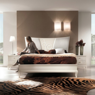 Camera da letto Letto Comodino Letti matrimoniali Set di lenzuola Struttura del letto Set di letti 3 pezzi