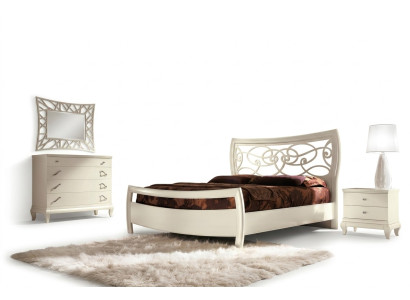 Letto Letti matrimoniali Letto moderno Struttura letto Letti in legno Hotel Cornice letto Bianco Mobili