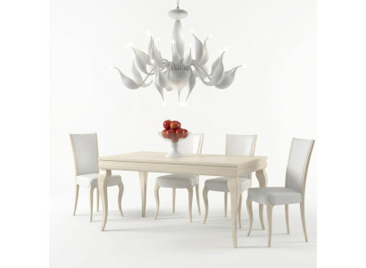 Sala da pranzo Tavolo da pranzo Sedia Mangiare Tavolo Design Gruppo Tavoli Legno Moderno Set 5 pezzi.