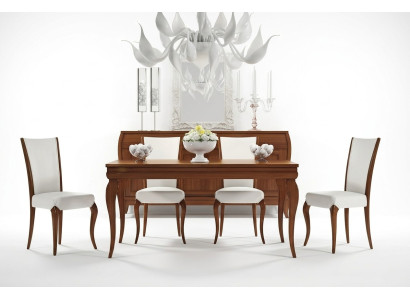 Sala da pranzo Tavolo da pranzo Sedia Estensibile Tavolo Tavoli Gruppo Legno Design Set 5 pezzi.