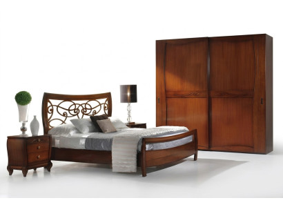 Camera da letto Letto Comodino Letti Matrimoniali Hotel Design Legno Set 3 pezzi