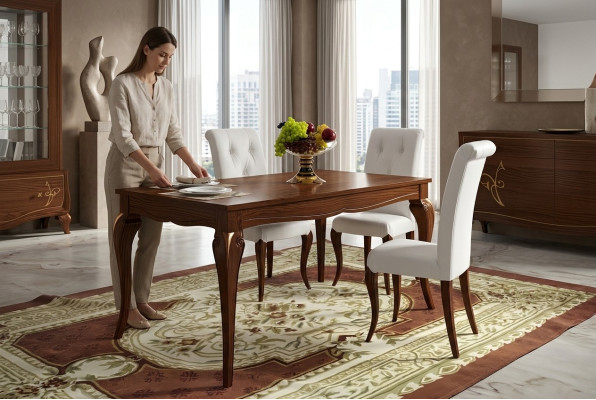 Mesa da pranzo allungabile in legno tavoli design moderno sala da pranzo mobili di lusso