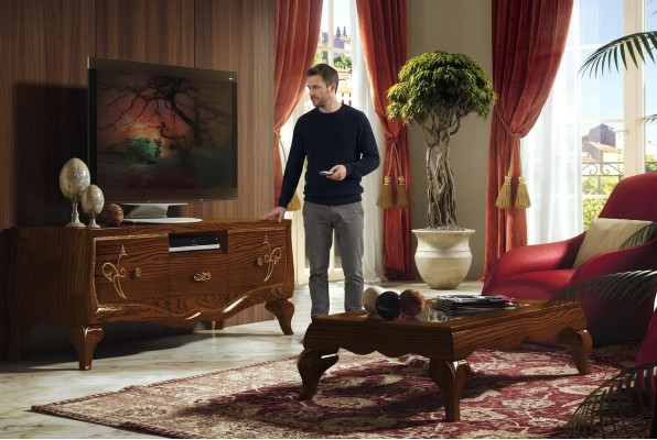 Mobile basso TV soggiorno TV mobile in legno mobile classico per salotto.