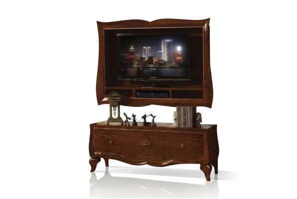 Mobile porta TV basso, credenza, mobiletv in legno classico, design moderno.