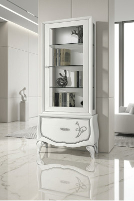 Vetrina Vetro Armadio Armadietto Scaffale Legno Vetrina Design Moderno Soggiorno Nuovo