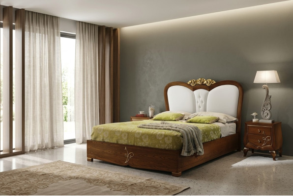 Letto letto di lusso Cornici del letto in legno Matrimoniale Camera da letto moderna Con funzione letto