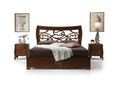Letto matrimoniale Letti Struttura letto Letto Legno Matrimoniale Camera da letto Marrone Moderno 160x200