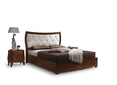 Camera da letto Letto Comodino Gruppo di letti in legno design doppio set di 3 pezzi
