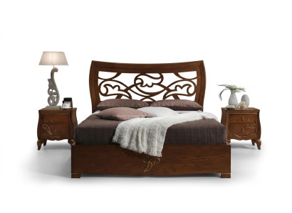 Camera da letto Letto Comodino Set di lenzuola in legno Cornice letto di lusso Nuovo Set 3 pezzi.