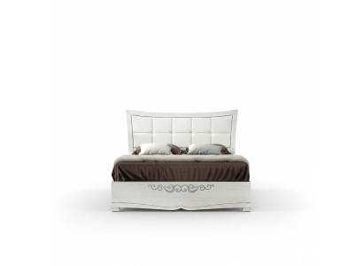 Letto matrimoniale Letto di lusso Letti in legno Strutture letto Bianco Design Moderno Nuovo