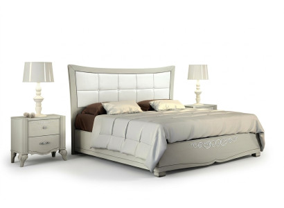 Set di lusso 3 pezzi camera da letto Letto Comodino Set di biancheria da letto Legno Matrimoniale Moderno