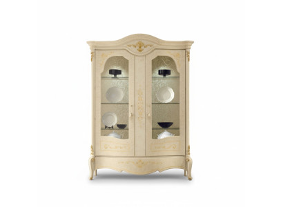 Vetrina italiana di lusso Mobili italiani Vetrine Armadio con cassetti in vetro Design armadietto