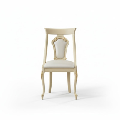Sedia da pranzo Sedia Sale da pranzo Sedie Legno Design Stile Barocco Beige Schienale Sedile  Seggiolino da pranzo Sedia Sale da pranzo Sedie Legno Design Stile Barocco Beige Schienale Sedile