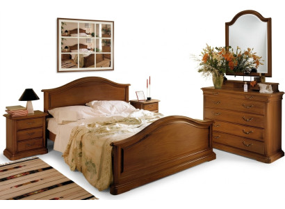 Letto Comodino Armadio Armadio Camera da letto Comò Legno naturale Nuovo Set 5 pezzi.