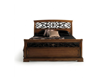 Set da camera da letto con letto e 2 comodini, design mobili, arredamento 3 pezzi.