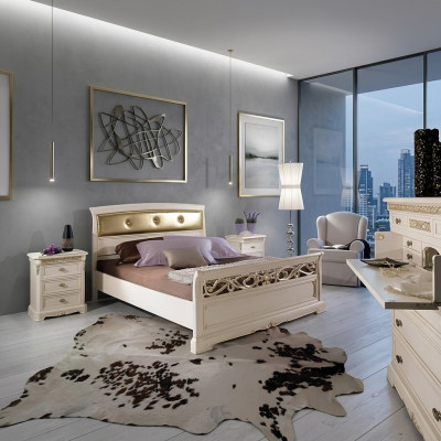 Letto Camera da letto Mobili Letti matrimoniali Lusso Arredamento Vaccari cav giovanni Nuovo