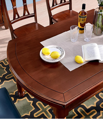 Set completo di tavolo da pranzo + 6 sedie, gruppo da sala da pranzo in legno.   Set completo di tavolo da pranzo + 6 sedie, gruppo per la sala da pranzo in legno.