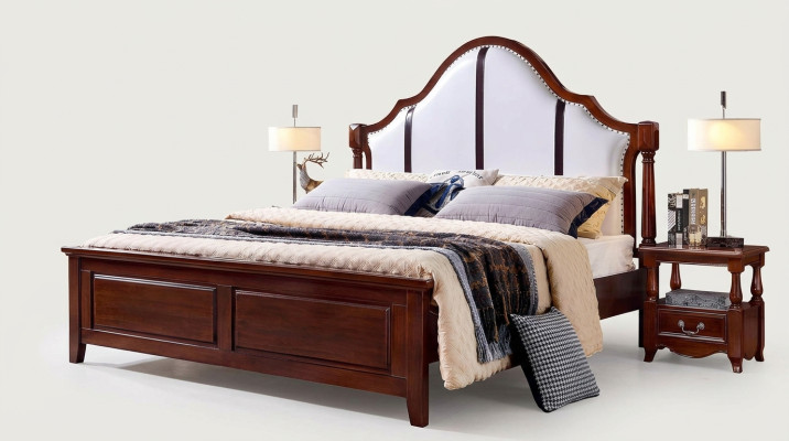 Letto 2 comodini 3 pezzi set camera da letto mobili classici lussuosi letti