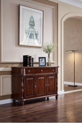 Comò marrone credenza credenza in legno massello mobile design.