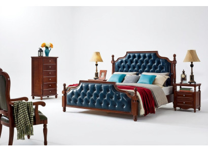 Camera da letto Set Letto design 2x comodini classico lusso 3 pezzi.