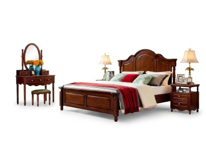 Letto di design Mobili di lusso 2x comodini Set camera da letto 3 pezzi