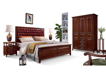 Design classico Letto Mobili Letto 2 Comodini Set camera da letto 3 pezzi