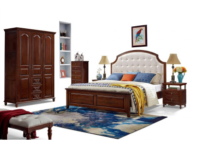 Set camera da letto Letto 2x Comodini Armadio Classico 4 pz.