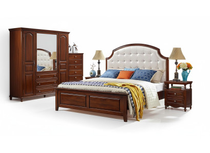 Set di lusso 3 pezzi. Letto con 2 comodini Camera da letto Letti in legno Struttura letto