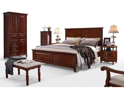 Letto di lusso in legno, cornice del letto matrimoniale, letti matrimoniali, mobili.