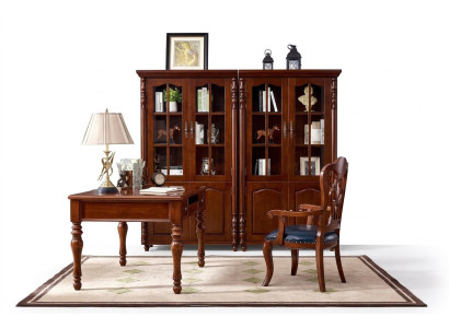 Set da ufficio per scrivania per studio, 4 pezzi. Sedia, 2 librerie, arredamento da ufficio.