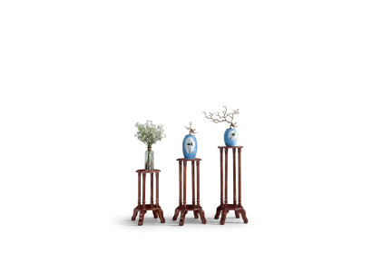 Supporto per fiori Supporto per fiori Stand in legno con vaso per fiori set da 3 pezzi.