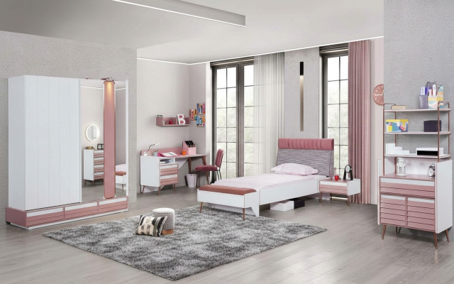 Camera per ragazzi completa con letto per ragazzi scrivania armadio mobili
