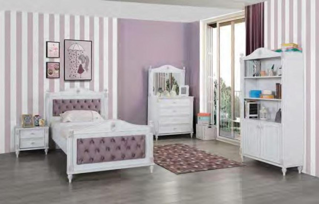 Comò con specchio camera dei bambini armadio per bambini ragazza camera da letto bianco mobili