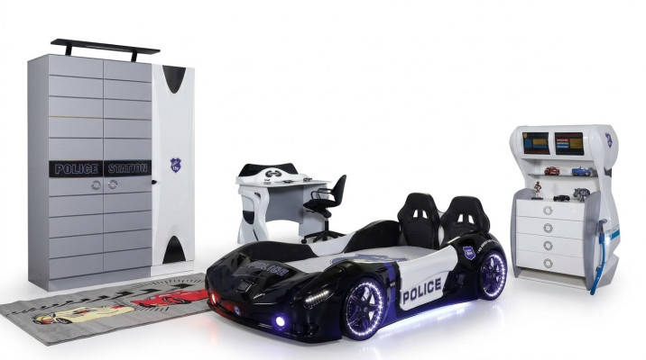 Letto per bambini, letto macchina da corsa, letto per la camera da letto, mobili, materasso, letto auto