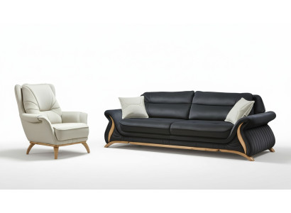 Divano design 3+1 posti poltrona divano imbottito lusso classico in ecopelle couches.