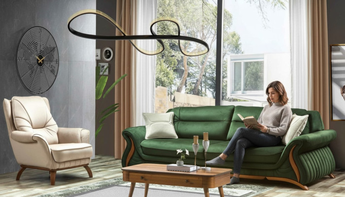 Lusso Classico Tessile Divani Design Divano 3+1 Posti Poltrona Divano Imbottito Divani