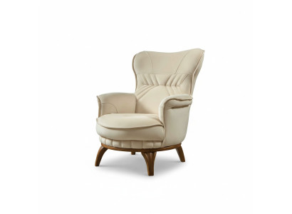 Poltrona design di lusso in tessuto stilizzato per il soggiorno, stile classico, mobili da salotto.