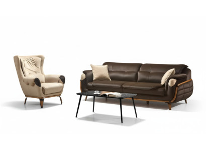 Divano 3 posti Poltrona Design Imbottitura Seduta Design Classico Salotto