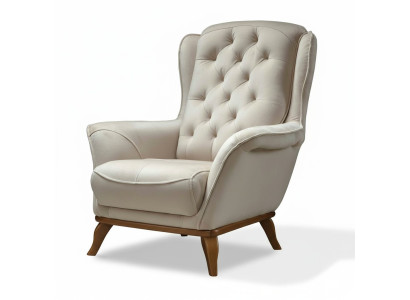 Poltrona di lusso in stile classico, tessuto di design per il soggiorno.