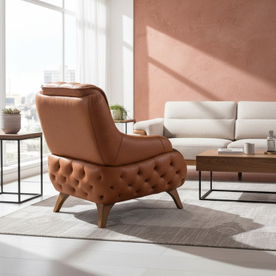 Poltrona seduta design moderno soggiorno imbottita monoposto relax stile