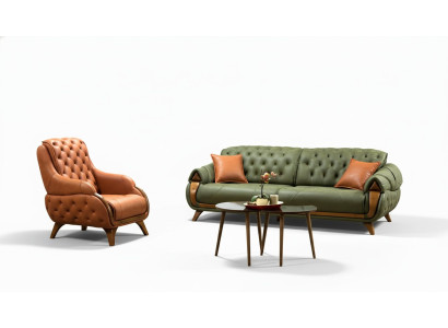 Sofà 3 posti + 1 poltrona Chesterfield divano poltrona del gruppo