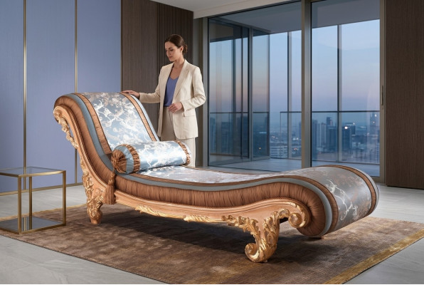 Liege Art déco comode di lusso marroni Relax Chaiselongue Mobili italiani