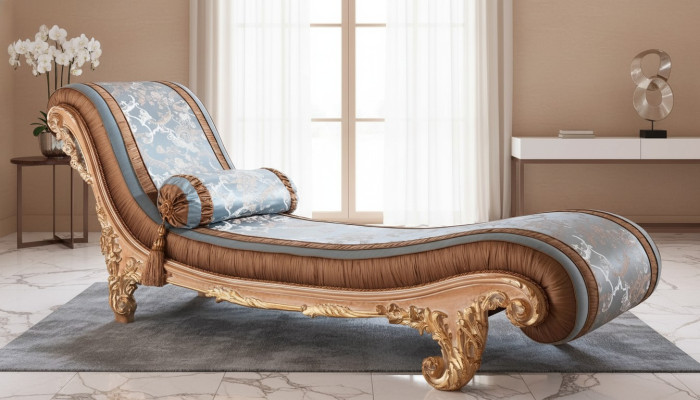 Liege Art déco comode di lusso marroni Relax Chaiselongue Mobili italiani