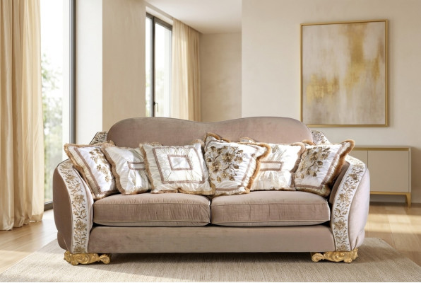Sofà Chesterfield classico a tre posti per ambienti di vita eleganti