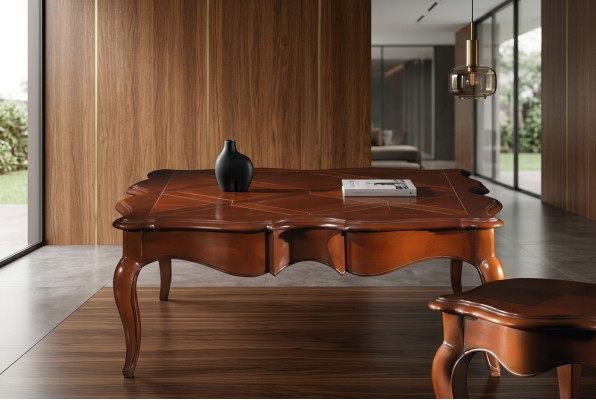 Tavolino xxl in legno massello 112x112cm. Mobili. Arredamento italiano. Tavoli.